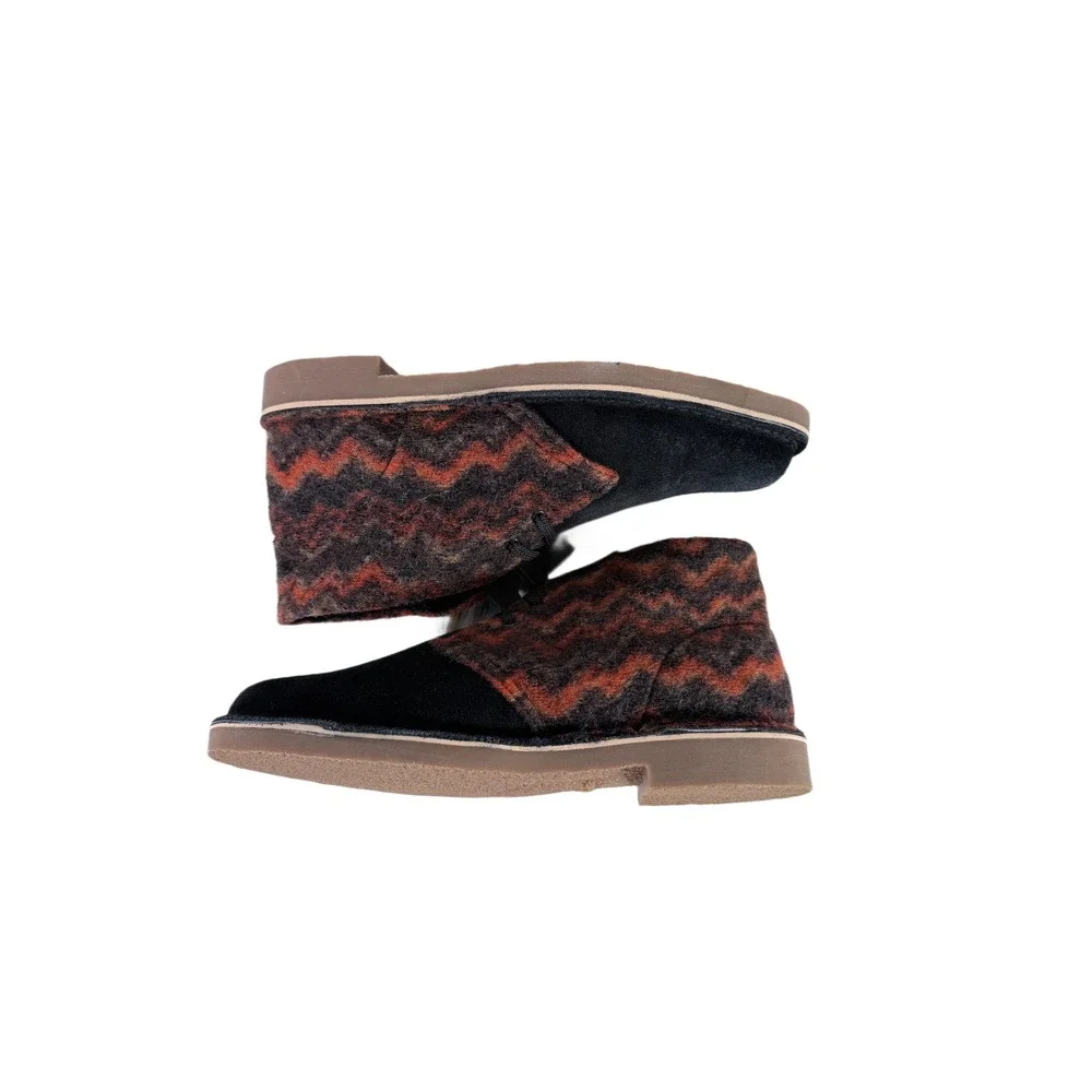 Clarks Bushacre 3 Chukka Boot NEW IN BOX Men 10‎ Black Red Wool Suede Lace Aztec